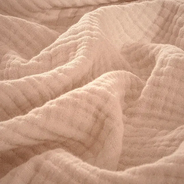 100% Cotton Muslin Throw XL Blanket Large 50" x 70", 4-Layer Lightweight Gauze