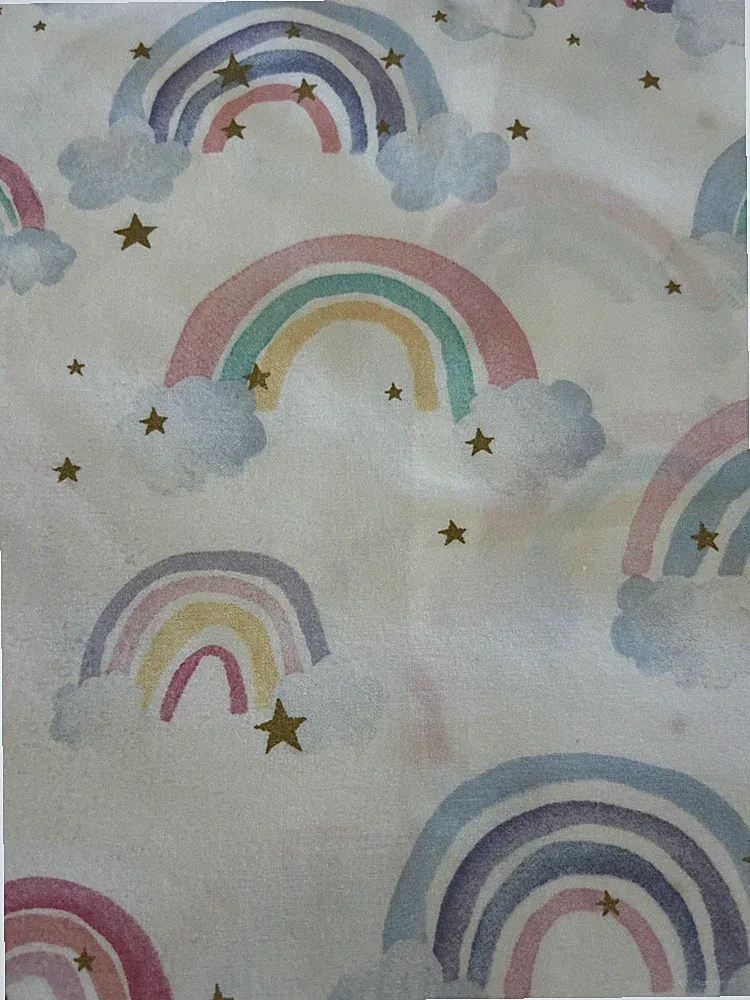 2 Pottery Barn Kids Rainbow Cloud Organic Standard Pillowcases Pair Pink Blue