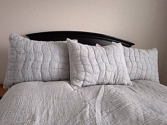 3 Pottery Barn Cloud pillow shams in beautiful chambray blue color