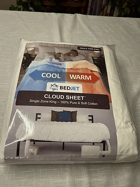 BedJet Cloud Sheet Single Zone King 100% Cotton Cooling &Warming - Read