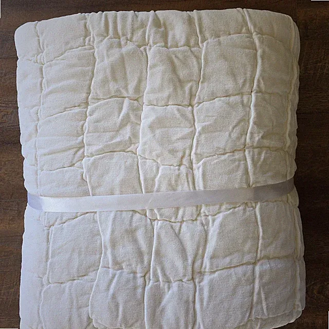 BRAND NEW Pottery Barn Cozy Cloud Handcrafted Full/Queen Quilt White