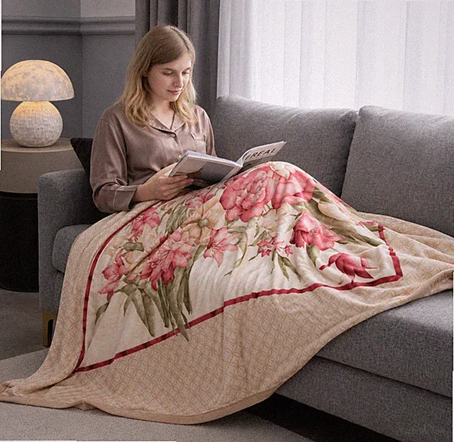 Cloud Throw Blanket All Season Cozy Raschel Fleece Blanket for Bed Couch Sofa
