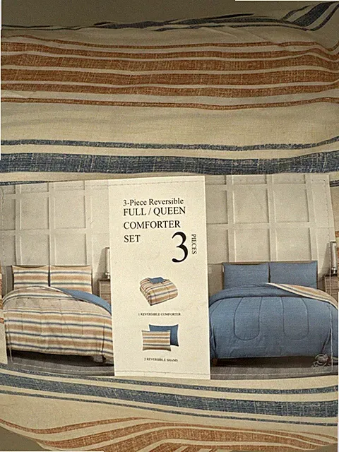 Full/Queen Comforter Set Cloud Stripe