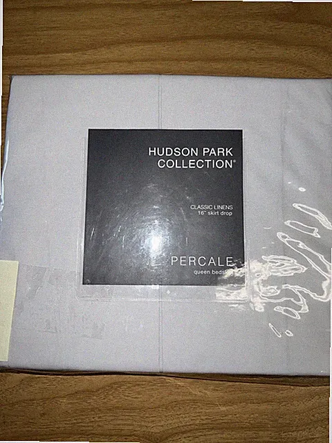 Hudson Park Collection Egyptian Percale Queen Bedskirt, Cloud