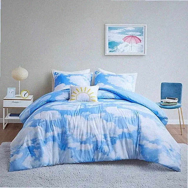 Intelligent Design Aira Cloud Printed Duvet Cover Set