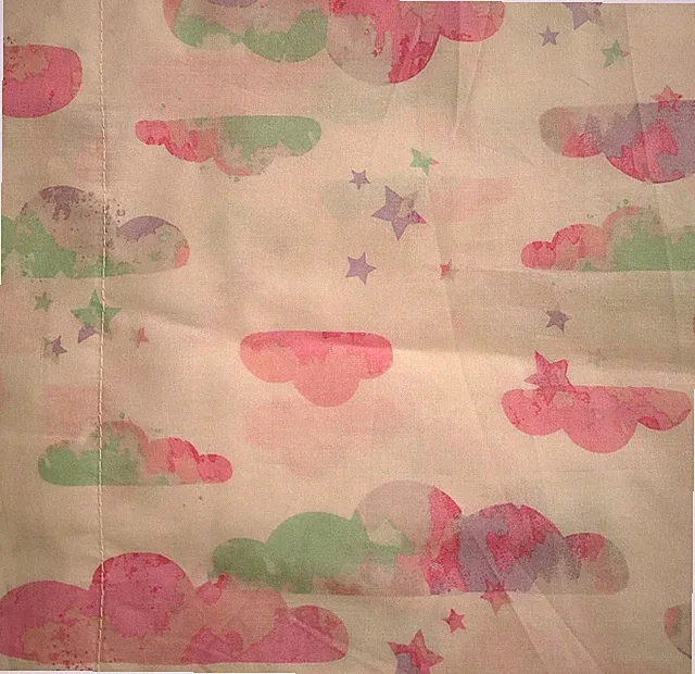 New Lands End 2 PINK CLOUD PILLOWCASES Cotton Percale Standard STARS SKY girl