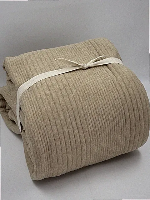 New West Elm Cotton Cloud Jersey Full / Queen Duvet Cover, Camel Tan