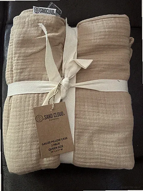 Sand Cloud Gauze Pillow Case, 2 Pack, Queen Size, Taupe