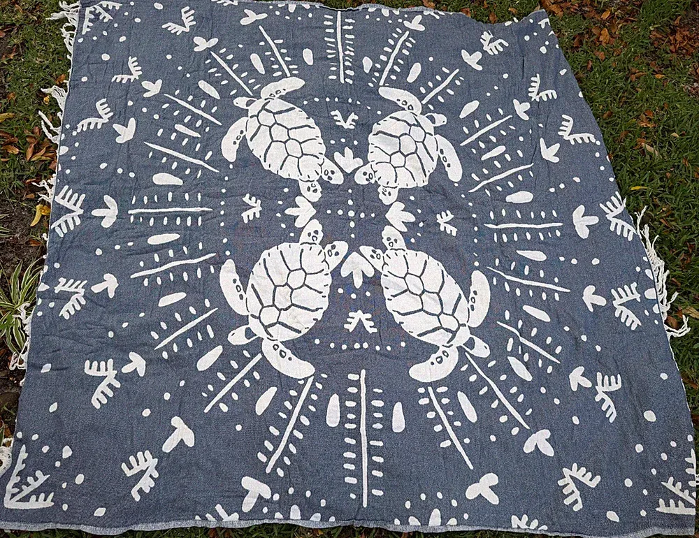 Sand Cloud Prism Turtles 100% Turkish Organic Cotton XL Beach Towel Sold Out!