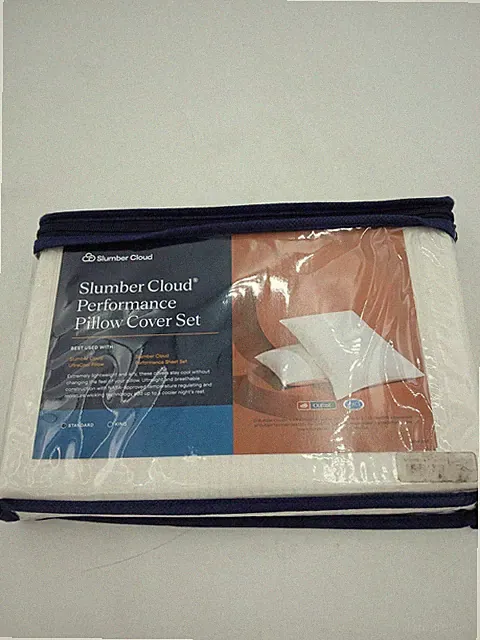 Slumber Cloud Performance Pillow Cover Set Standard 20x26 Cooling White