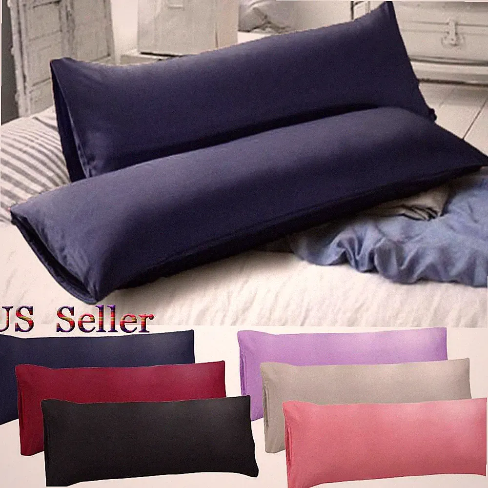 Soft Long Body Pillow Case 20"x55" 20"x30" Ultra Soft Silky Cooling Body Cover