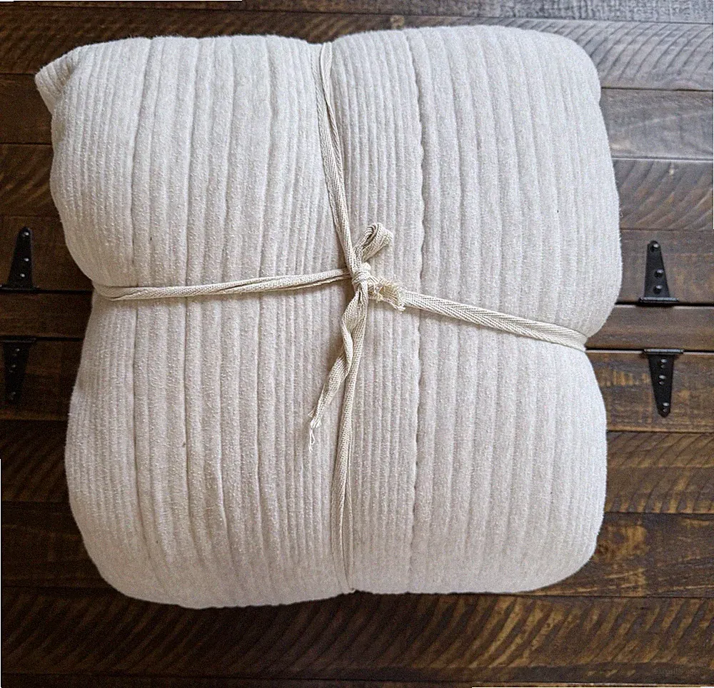 West Elm x PB Teen Cotton Cloud Jersey Comforter Quilt Oat Full/ Qwn Pre o Read
