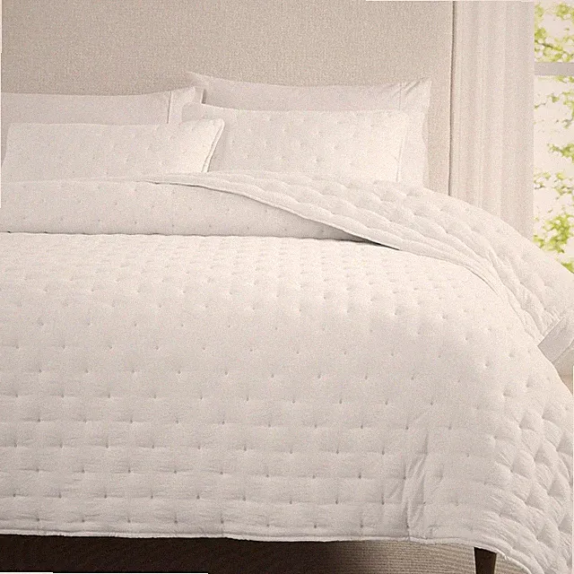 White Cloud Quilt King Size Bedding Set with Pillow Sham, Puffy Cozy Lightwei...